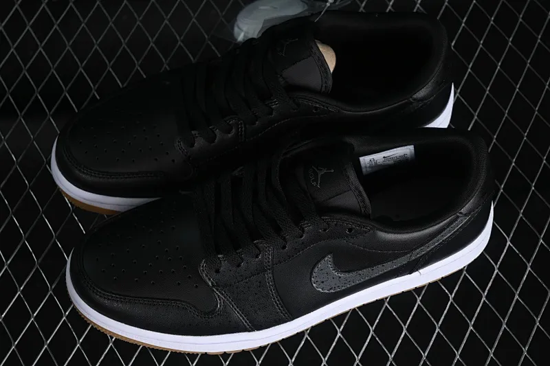 All categories Air Jordan Jordan series basketball shoes Air Jordan 1 Low Z version Air Jordan 1 Low Golf "Black Snake Pattern" AJ1 Joe 1 new golf version raw rubber black DD9315-005